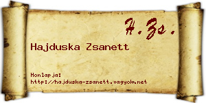 Hajduska Zsanett névjegykártya
